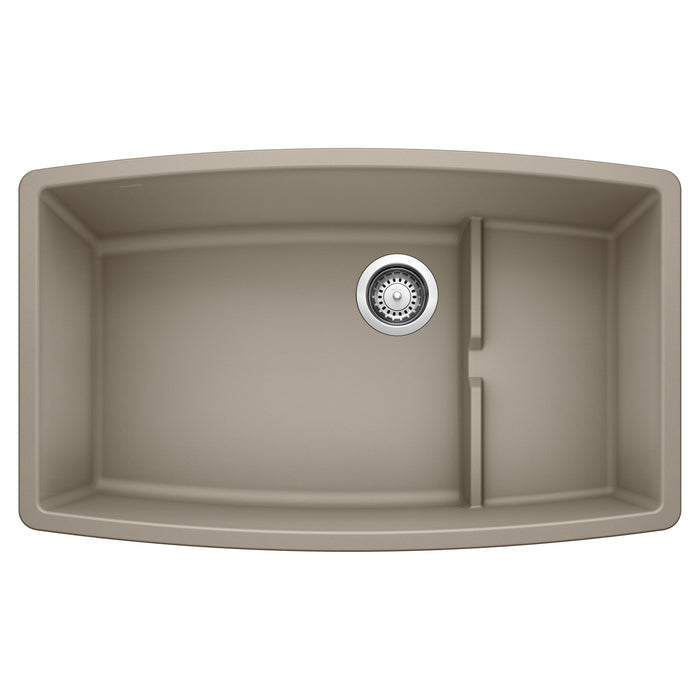Blanco 441291 Performa Cascade SILGRANIT 32" Single Bowl Undermount Kitchen Sink with Colander - Truffle