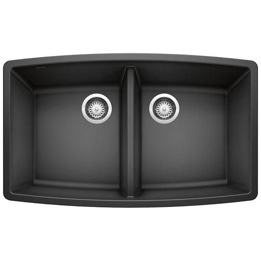 Blanco 440069 Performa SILGRANIT 33" 50/50 Double Bowl Undermount Kitchen Sink - Anthracite