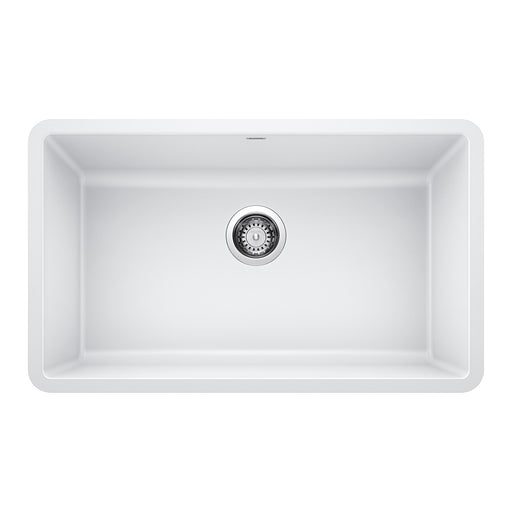 Blanco 442533 Precis SILGRANIT 30" Single Bowl Undermount Kitchen Sink - White