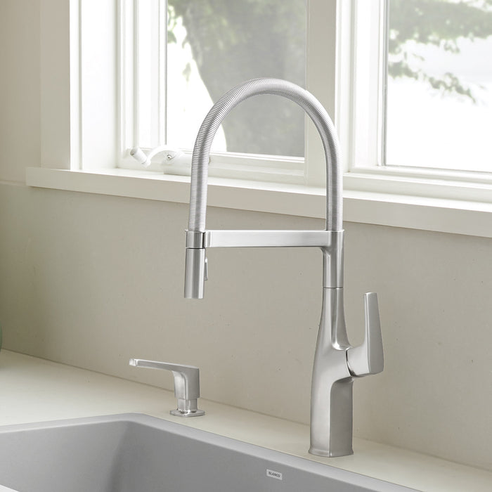 Blanco 442676 Rivana Semi-Pro Pull-Down Dual-Spray Kitchen Faucet - PVD Steel