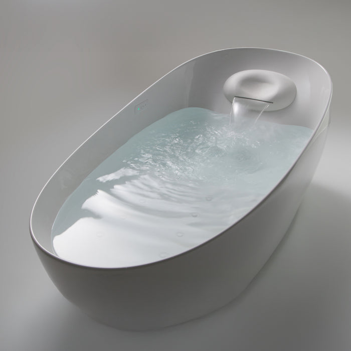 TOTO PJYD2200PWEU#GW Flotation Bathtub with ZERO DIMENSION and Hydrohands, Gloss White
