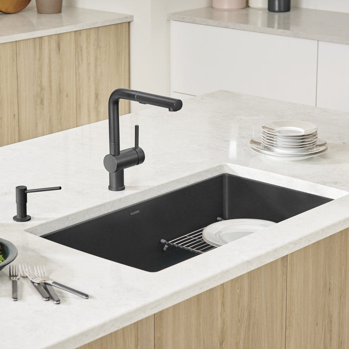 Blanco 440149 Precis SILGRANIT 32" Super Single Undermount Kitchen Sink - Anthracite