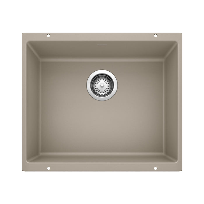 Blanco 517677 Precis SILGRANIT 21" Single Bowl Undermount Kitchen Sink - Truffle