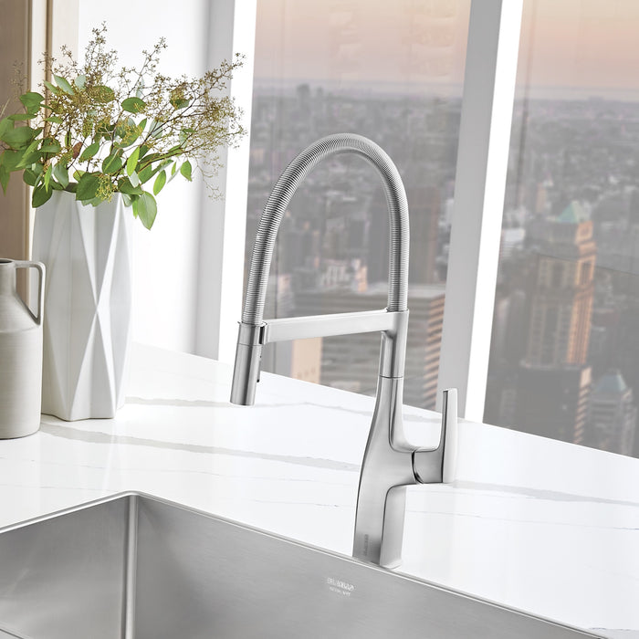 Blanco 442676 Rivana Semi-Pro Pull-Down Dual-Spray Kitchen Faucet - PVD Steel