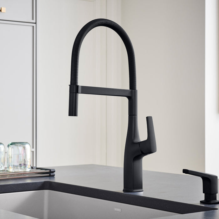 Blanco 443019 Rivana Semi-Pro Pull-Down Dual-Spray Kitchen Faucet - Matte Black