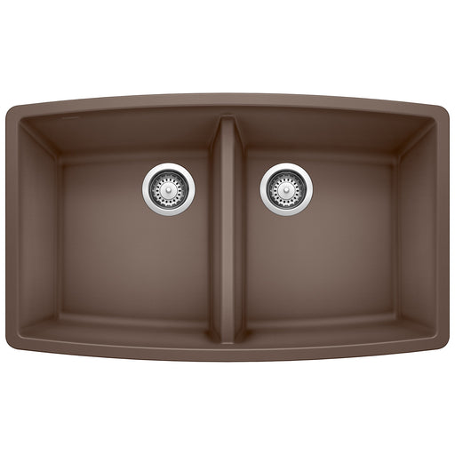 Blanco 440068 Performa SILGRANIT 33" 50/50 Double Bowl Undermount Kitchen Sink - Cafe
