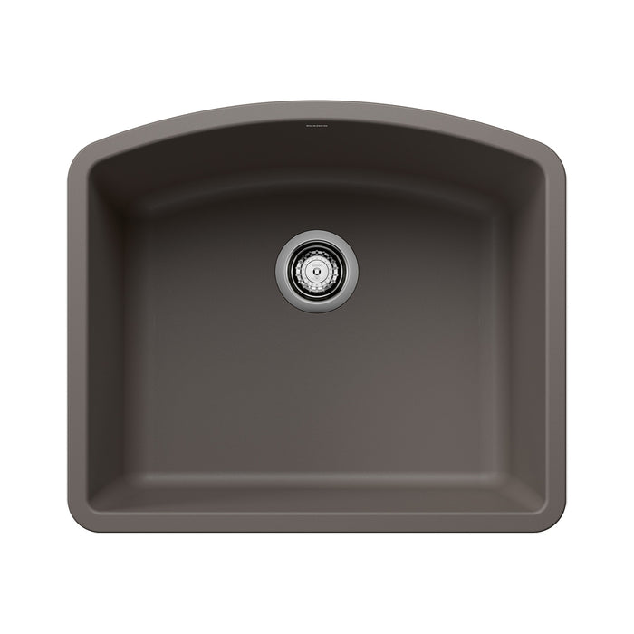 Blanco 443098 Diamond SILGRANIT 24" Single Bowl Undermount Kitchen Sink - Volcano Gray