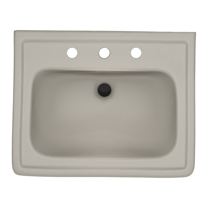 TOTO LPT532.8N#03 Promenade 24" x 19-1/4" Pedestal Bathroom Sink for 8" Center Faucets, Bone Finish