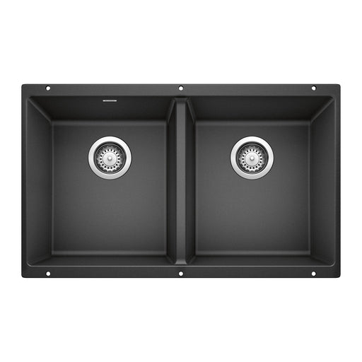 Blanco 516322 Precis SILGRANIT 29" 50/50 Double Bowl Undermount Kitchen Sink - Anthracite