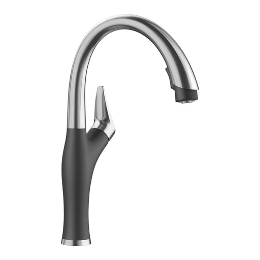 Blanco 442031 Artona Pull-Down Dual-Spray Kitchen Faucet - PVD Steel/Anthracite