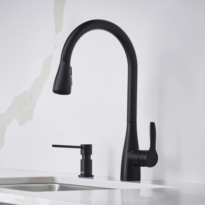 Blanco 443027 Atura Pull-Down Dual-Spray Kitchen Faucet - Matte Black