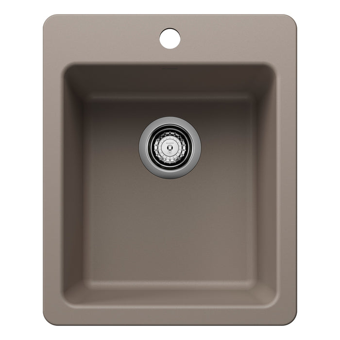 Blanco 443238 Liven SILGRANIT 17" Dual Mount Bar Sink - Truffle