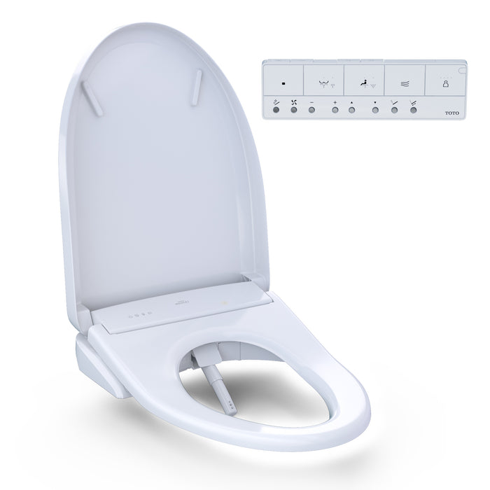 TOTO SW4736AT40#01 S7A Elongated Washlet Bidet Toilet Seat with Auto Open and Close, Contemporary Lid