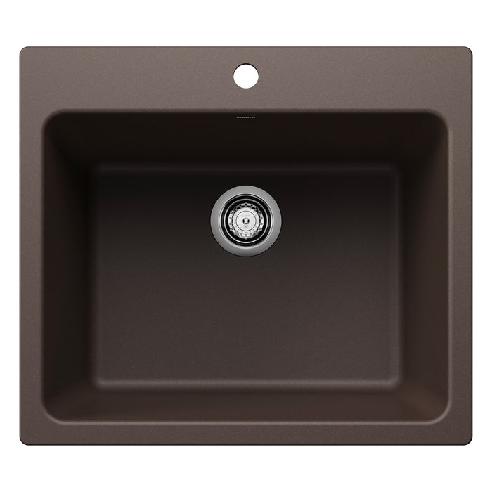 Blanco 401922 Liven SILGRANIT 25" Single Bowl Dual Mount Laundry Sink - Cafe