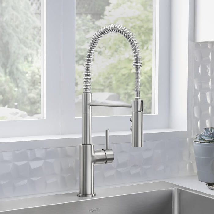 Blanco 401918 Catris Semi-Pro Pull-Down Dual-Spray Kitchen Faucet - PVD Steel