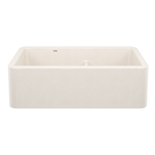 Blanco 443078 Ikon SILGRANIT 33" Double Bowl Apron-Front Farmhouse Sink with Low Divide - Soft White