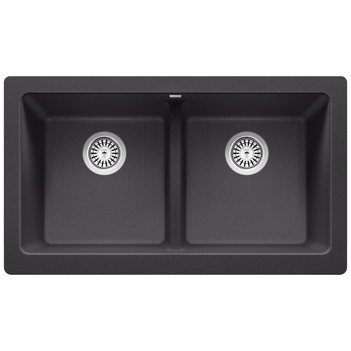 Blanco 526547 Vintera SILGRANIT 33" Double Bowl Apron-Front Farmhouse Sink - Anthracite