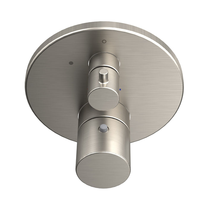 TOTO TBV01407U#BN Round Thermostatic Mixing Valve with Volume Control Shower Trim, Brushed Nickel