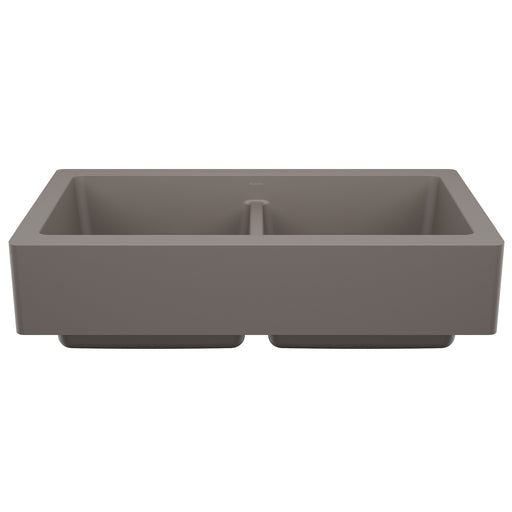 Blanco 527418 Vintera SILGRANIT 33" Double Bowl Apron-Front Farmhouse Sink - Volcano Gray