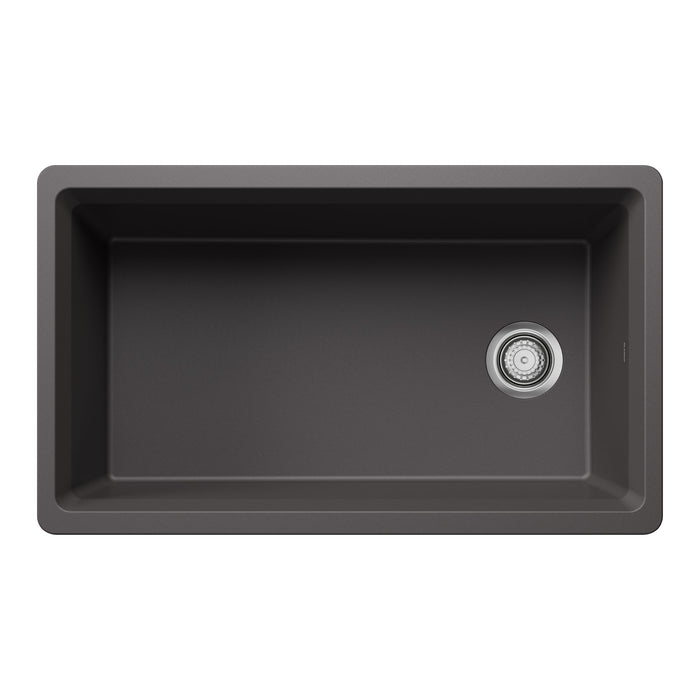 Blanco 443313 Inteos SILGRANIT 33" Single Bowl Undermount Workstation Kitchen Sink - Cinder