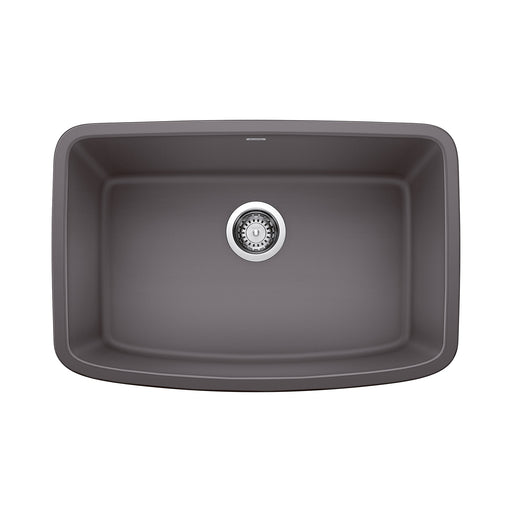 Blanco 442548 Valea SILGRANIT 27" Single Bowl Undermount Kitchen Sink - Cinder