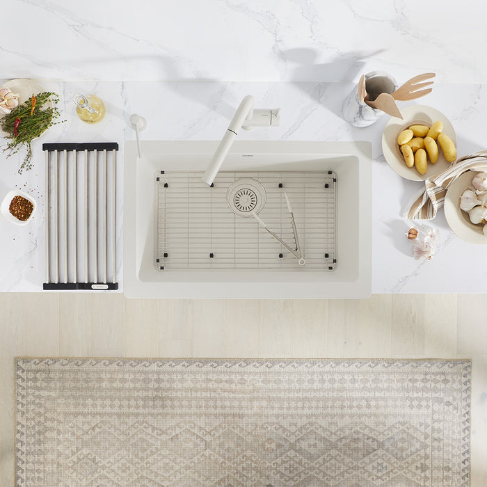 Blanco 527408 Vintera SILGRANIT 30" Single Bowl Apron-Front Farmhouse Sink - Soft White