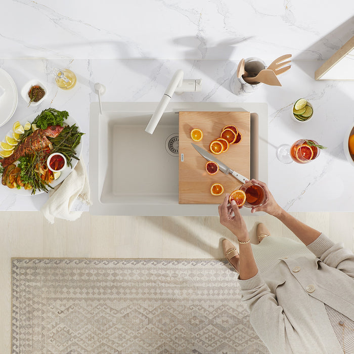 Blanco 527408 Vintera SILGRANIT 30" Single Bowl Apron-Front Farmhouse Sink - Soft White