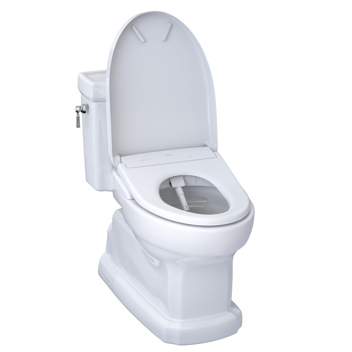 TOTO MW9744724CEFGA#01 Washlet+ Eco Guinevere Universal Height Toilet and S7 Bidet Seat with Auto Flush, Cotton White