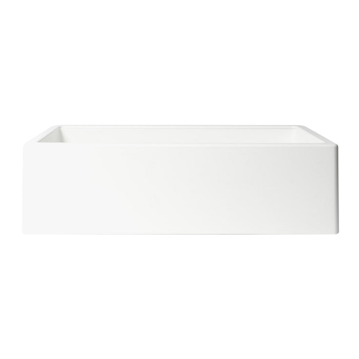 ALFI Brand AB33FARM-W White 33" Granite Composite Single Bowl Drop-in Farm Sink