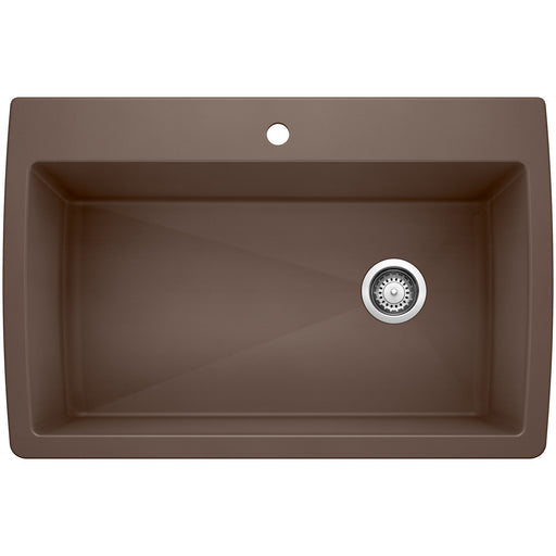 Blanco 440192 Diamond SILGRANIT 33.5" Super Single Dual Mount Kitchen Sink - Cafe