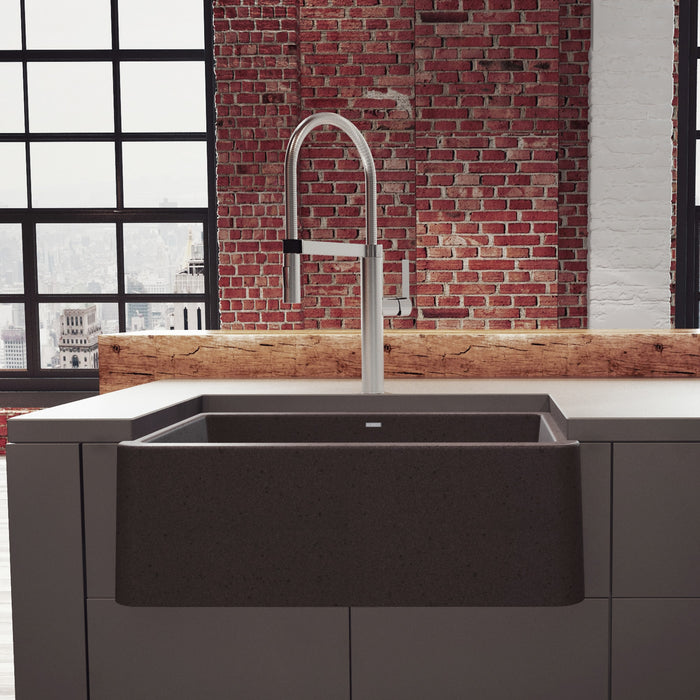 Blanco 401733 Ikon SILGRANIT 30" Single Bowl Apron-Front Farmhouse Sink - Cafe