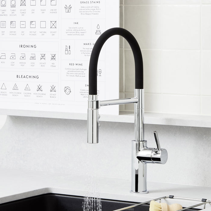 Blanco 402447 Catris Flexo Semi-Pro Pull-Down Dual-Spray Kitchen Faucet - Chrome