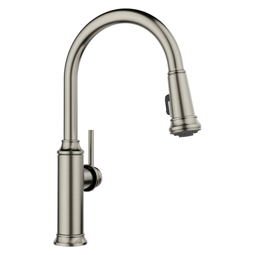 Blanco 443245 Empressa High Arc Pull-Down Dual-Spray Kitchen Faucet - Satin Platinum