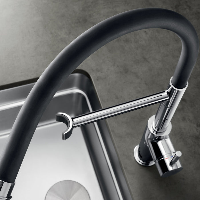 Blanco 402447 Catris Flexo Semi-Pro Pull-Down Dual-Spray Kitchen Faucet - Chrome