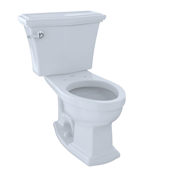 TOTO CST784EF#01 Eco Clayton Two-Piece Elongated 1.28 GPF Universal Height Toilet, Cotton White