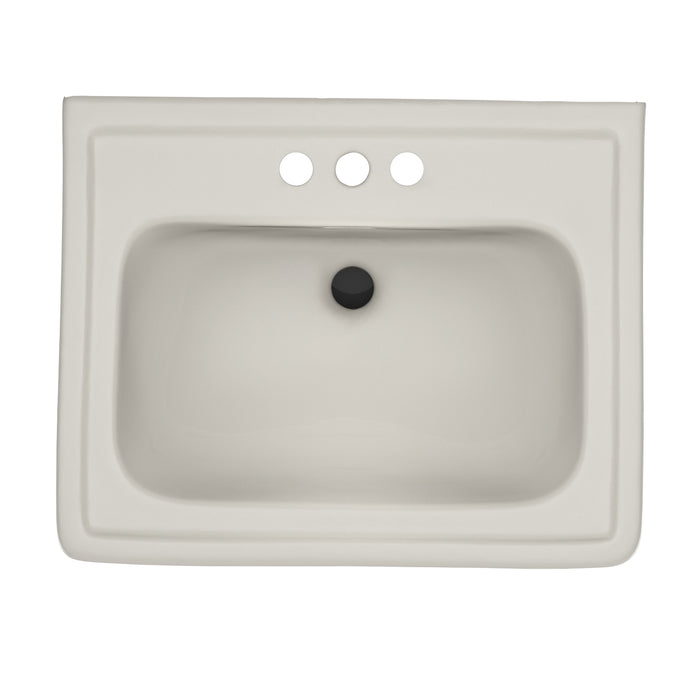 TOTO LPT532.4N#12 Promenade 24" x 19-1/4" Pedestal Bathroom Sink for 4" Center Faucets, Sedona Beige