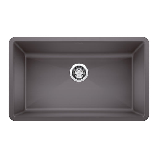 Blanco 441478 Precis SILGRANIT 32" Super Single Undermount Kitchen Sink - Cinder