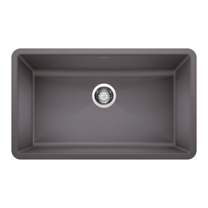 Blanco 441478 Precis SILGRANIT 32" Super Single Undermount Kitchen Sink - Cinder