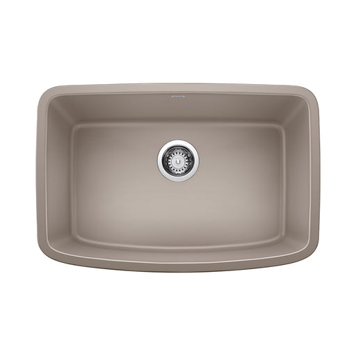 Blanco 442549 Valea SILGRANIT 27" Single Bowl Undermount Kitchen Sink - Truffle