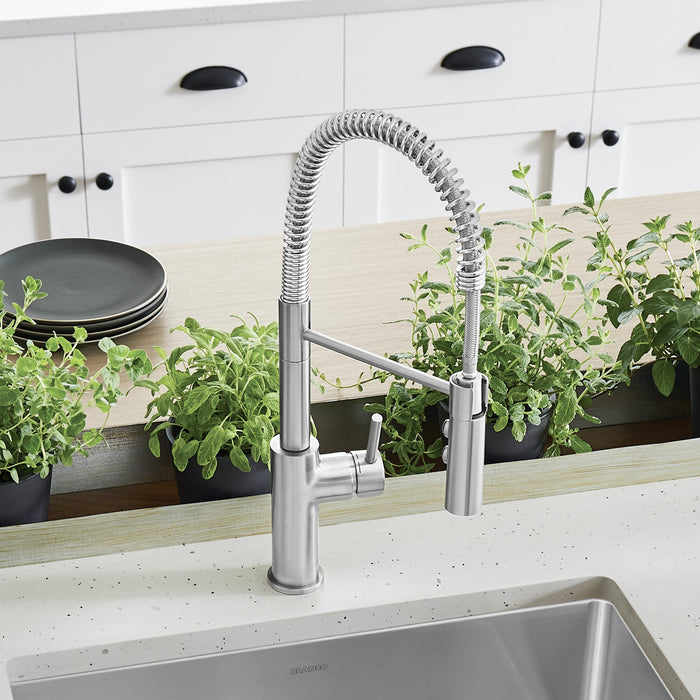 Blanco 401918 Catris Semi-Pro Pull-Down Dual-Spray Kitchen Faucet - PVD Steel
