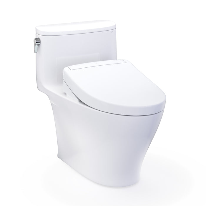 TOTO Washlet+ Nexus 1G One-Piece Elongated 1.0 GPF Toilet and Washlet S5 Bidet Seat, Cotton White - MW6423446CUFG#01