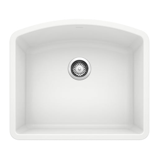 Blanco 440175 Diamond SILGRANIT 24" Single Bowl Undermount Kitchen Sink - White
