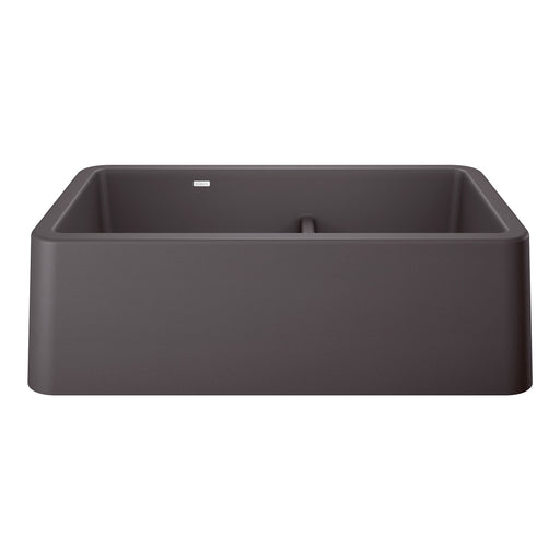 Blanco 402326 Ikon SILGRANIT 33" Double Bowl Apron-Front Farmhouse Sink with Low Divide - Cinder