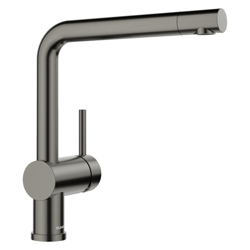 Blanco 443269 Linus Low Arc Pull-Out Dual-Spray Kitchen Faucet - Satin Dark Steel