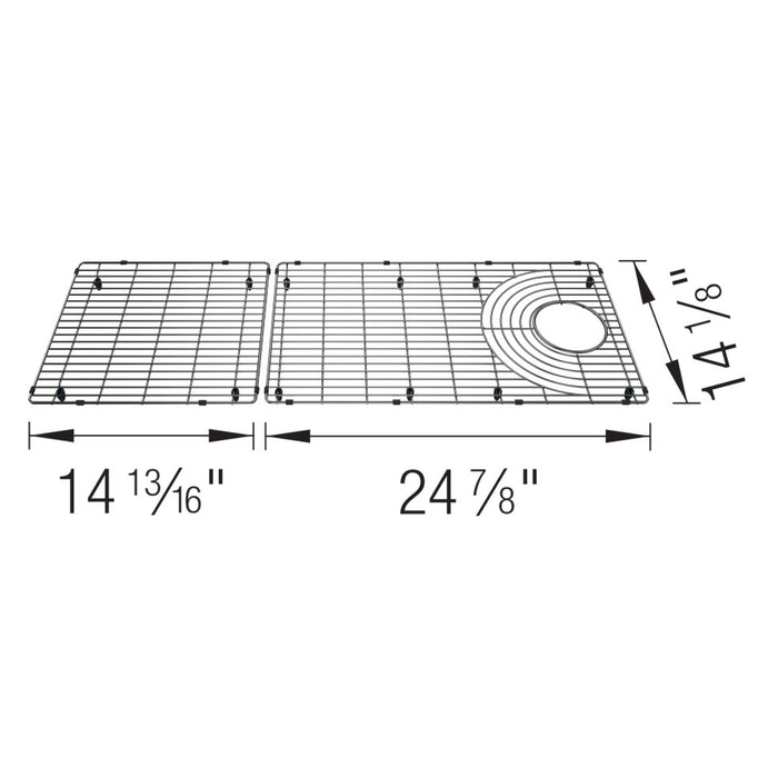 Blanco 443347 Stainless Steel Sink Grid for Inteos 45" Workstation Sink