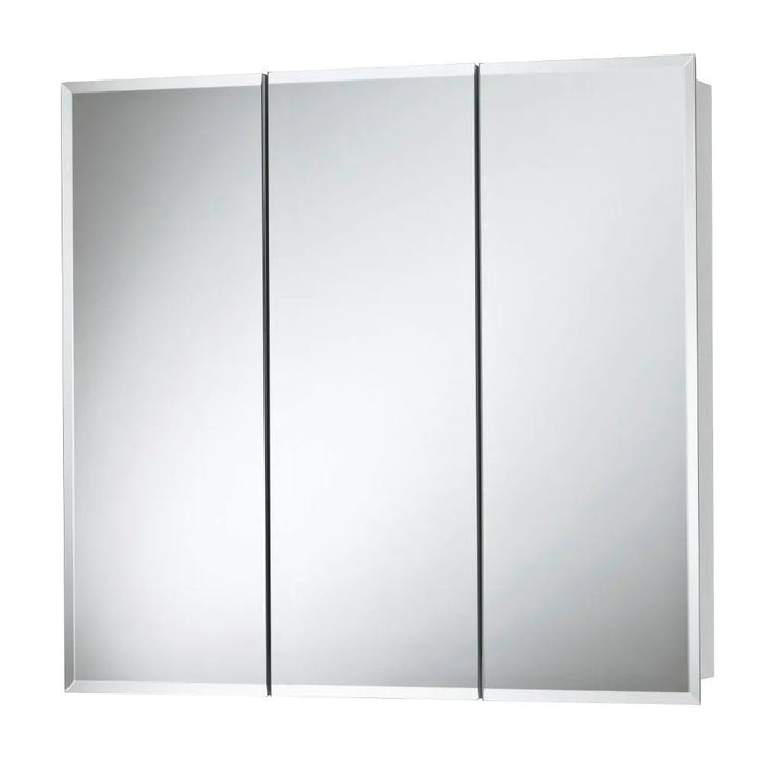 Jensen 255236 Horizon Beveled Edge 3-Pane 36" Mirror Medicine Cabinet with 2 Shelves