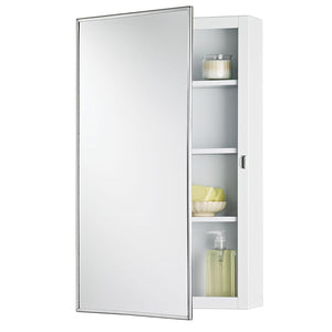 Rangaire Jensen 260P26CH Surface Mount 16x26" Bathroom Medicine Cabinet with Mirrored Door and 3 Shelves