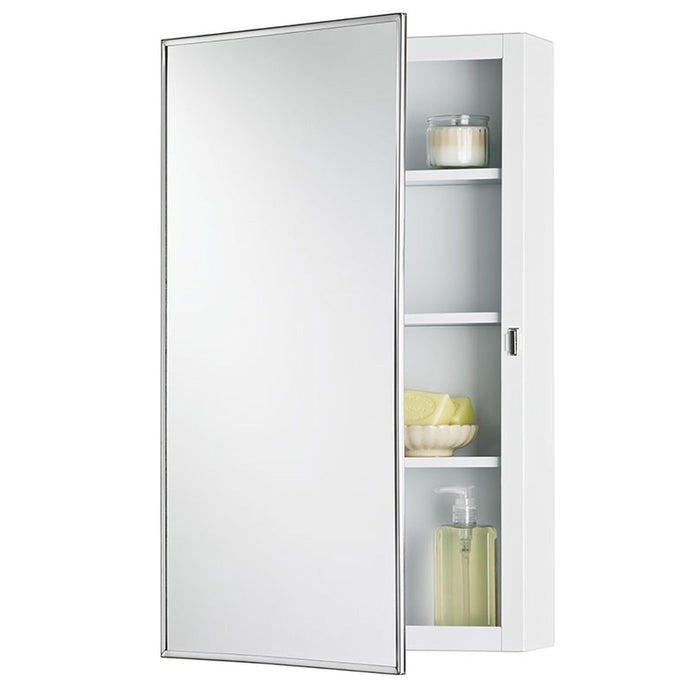 Rangaire Jensen 260P26CH Surface Mount 16x26" Bathroom Medicine Cabinet with Mirrored Door and 3 Shelves