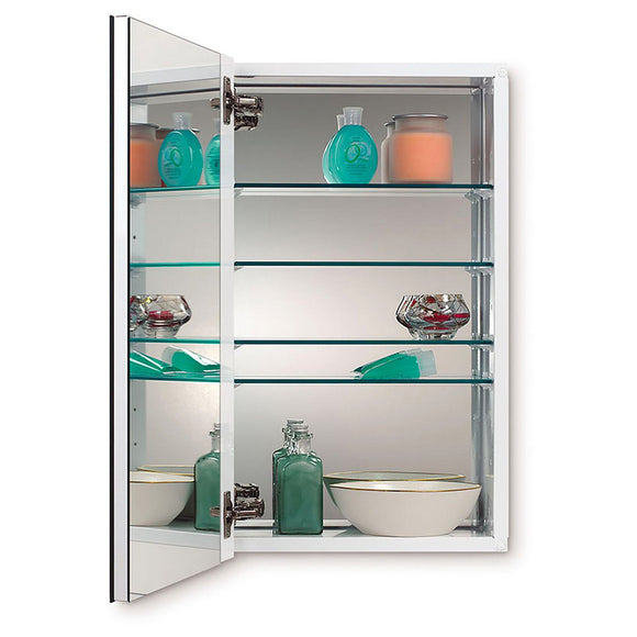 Rangaire Jensen 52WH244DP Recess Mount 15x25" Reversible Mirror Medicine Cabinet with 3 Adjustable Shelves