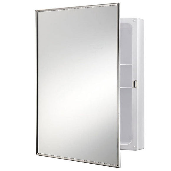 Rangaire Jensen 614 Surface Mount Bathroom Medicine Cabinet with Mirrored Door and 2 Shelves 16"x22"